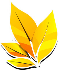 Wall Mural - yellow leaf