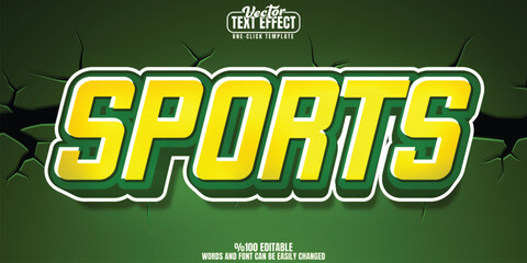 Wall Mural - sport editable text effect, customizable football and soccer 3d font style