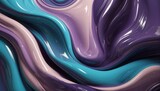 Fototapeta  - A swirling abstract pattern with shades of lavender, teal, and deep purple, creating a mesmerizing liquid-like texture.