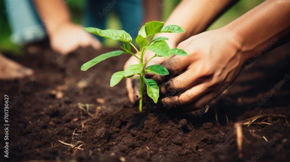 Spring Seedlings spring seedlings in the garden, planting young vegetables, the ...