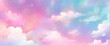 Rainbow unicorn background. Pastel glitter pink fantasy galaxy. Magic mermaid sky with bokeh. Holographic kawaii abstract space with stars and sparkles. Vector