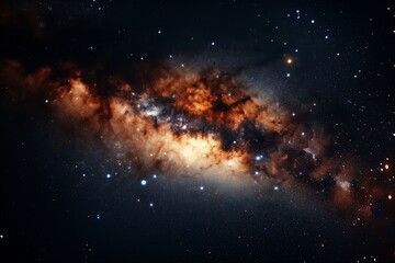 Wall Mural - Clearly Milky Way galaxy at dark night. many light years far from the Earth. 