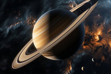 Wall Mural - Saturn  planet in space