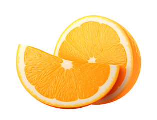 Wall Mural - orange cut in half, slice, sour, fruit, citrus, food, fresh, PNG file, isolated background