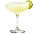 a glass of classic margarita for a summer drink concept on a transparent background