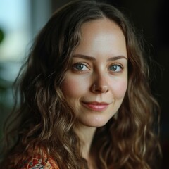 a woman with long hair and nose ring