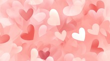  A Bunch Of Hearts That Are On A Pink Background With White And Red Hearts In The Shape Of A Heart.