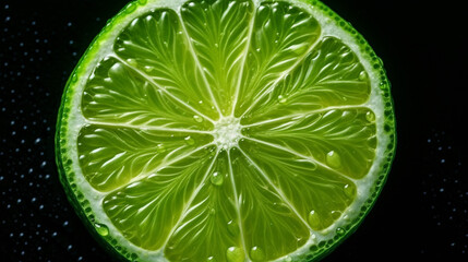 Wall Mural - Flying lime slices collection isolated on white background. Generative Ai