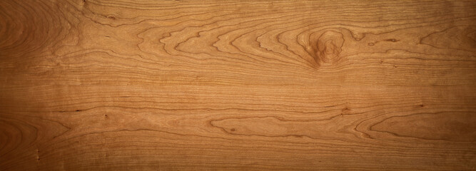 Wall Mural - wood texture background. Cherry wood tabletop texture. Wooden plank texture. Long wooden desktop background. Empty wood desktop texture background.