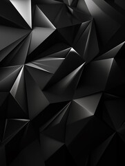 Wall Mural - black and white three-dimensional polygonal abstract background,created with generative ai tecnology