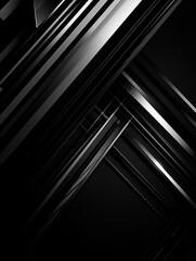 Wall Mural - black and white three-dimensional polygonal abstract background,created with generative ai tecnology