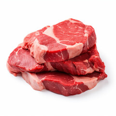 Poster - raw meat on a white background