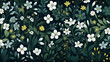 fondo floral, botánico, naturaleza fondo color negro 