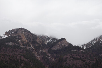 Montaña, pirineos, turismo, nieve, niebla, europa, Spain