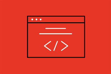 programming illustration in flat style design. vector illustration.
