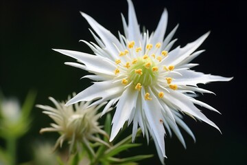 White color flowers on black background