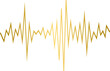 Golden sound waves, equalizer, gold sound wave forms	
