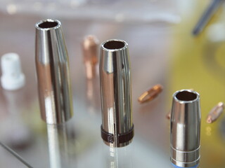 Replaceable nozzles for MIG MAG welding torch