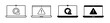 Computer error message icon set. Technical problem notification symbol. Vector illustration. 