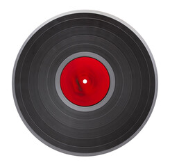 Old vinyl record isolated