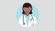 Vektor-Illustration eines Arztes mit einem Stethoskop - Gesundheit Konzept
