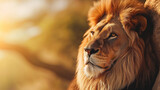 Fototapeta Sawanna - close up portrait of a lion