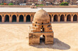Fountain in the Ibn Tulun Mosque courtyard, aerial view, Cairo, Egypt