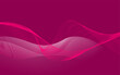 Abstract pink background with flowing line. Vector illustration