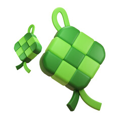 ketupat 3d illustration