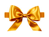 Fototapeta  - Elegant golden bow, high detail, isolated on transparent PNG background. Perfect for invitations, decor, and design accents.