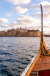 Cospicua view from boat taxi in Malta. 