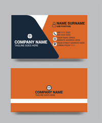 Wall Mural - Double-sided creative business card template. Portrait and landscape orientation. Horizontal and vertical layout. Vector i