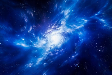 Wall Mural - Blue planet in deep space.