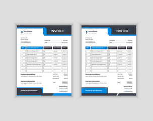 new invoice & order menu design template
