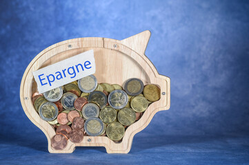 Sticker - argent euros monnaie epargne BCE finances financier banque bancaire piece change tirelire cochon porcelet