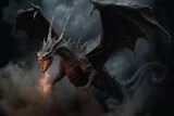 Fototapeta  - Enchanting Dragons: A Mythical Menagerie in the Animal Realm