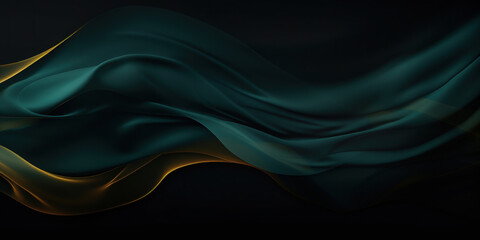 Wall Mural - Dark Green Satin abstract texture background for design and presentation