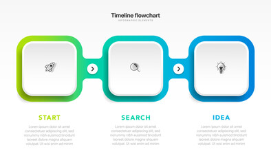 Poster - Timeline infographic design with  options or steps. Infographics for business concept. Can be used for presentations workflow layout, banner, process