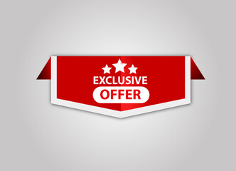 red flat sale web banner for Exclusive Offer 