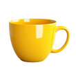 © Serhii - Empty yellow cup on white background, png