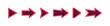 Set of retro lightbox in arrow shape. Arrow design for pointer, direction, orientation and navigation. Vector illustration