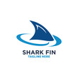 Vector shark fin logo symbol vector illustration