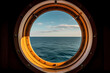 © Russell - Porthole Window - Maritime - Circular window often found on ships. Provides natural light and a nautical aesthetic. Adapted for use in coastal homes and themed interiors