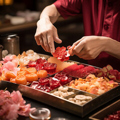 Preparing Chinese Treats, Snacks, Food 