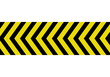 Icono de valla de seguridad por obras amarillo y negro.