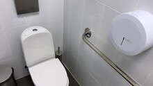 Public inclusive toilet (WC) in a clinic or hospital for people with disabilities