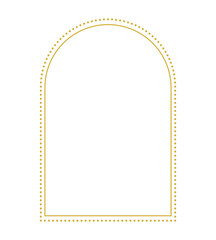 Wall Mural - Simple Golden Border – Minimalist gold frame isolated on transparent background