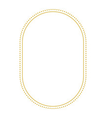 Wall Mural - Simple Golden Border – Minimalist gold frame isolated on transparent background