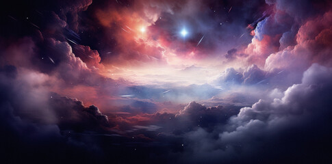 Wall Mural - supernova background wallpaper. colorful space galaxy of cloud nebula. stary night cosmos. universe 