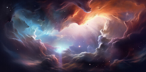 Wall Mural - supernova background wallpaper. colorful space galaxy of cloud nebula. stary night cosmos. universe 